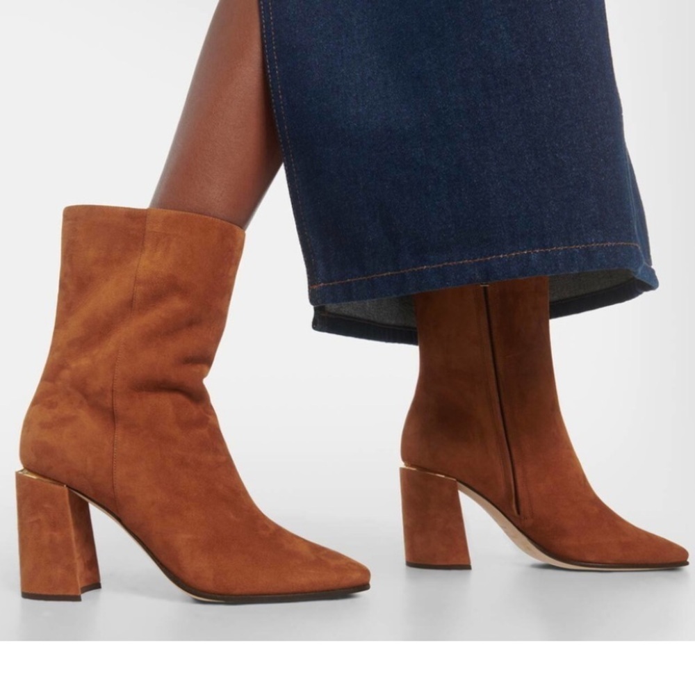 Jimmy Choo Loren
85 suede ankle
boots NWOT $1200 classic boho designer fall
